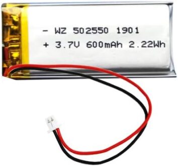 502550-600mah Smart Home Acrylic Frame Smart Wearable 3.7V Rechargeable Polymer Lithium Battery