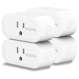 Emporia Energy Monitoring Smart Plug, Wifi Smart Outlet Plug Works with Alexa, Google Home – 15a Smart Plug with Timer, Mobile App, Home Energy Monitor, Scheduling – 2.4ghz Wifi Only