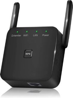2024 Newest WiFi Extender, WiFi Repeater, WiFi Booster, Covers Up to 9860 Sq.ft and 60 Devices, Internet Booster – with Ethernet Port, Quick Setup, Home Wireless Signal Booster