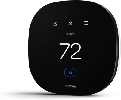 ecobee3 Lite Smart Thermostat – Programmable Wifi Thermostat – Works with Siri, Alexa, Google Assistant – Energy Star Certified – DIY Install, Black