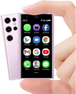 Super Mini Smartphone SOYES S23 Pro 3G Student Mobile Phone Gift for Girl Kid 3.0Inch 2GB RAM 16GB ROM Android 8.1 Touch Screen Creative Small Size Cellphone(Pink)