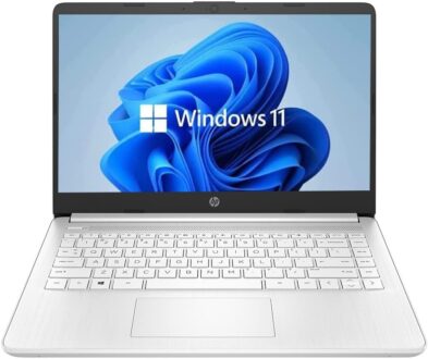 HP Newest 14″ HD Laptop, Windows 11, Intel Celeron Dual-Core Processor Up to 2.60GHz, 4GB RAM, 64GB SSD, Webcam(Renewed)