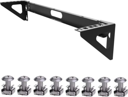 2U Vertical Wall Mount Rack – Steel Vertical Patch Panel Mounting Bracket for 19 inch Networking Equipment