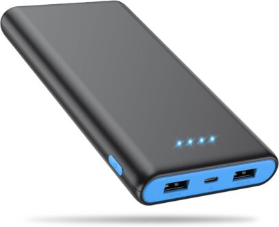 Portable Charger Power Bank 25800mAh, Ultra-High Capacity Fast Phone Charging with Newest Intelligent Controlling IC,2 USB Port External Cell Phone Battery Pack Compatible with iPhone,Android etc-Blue