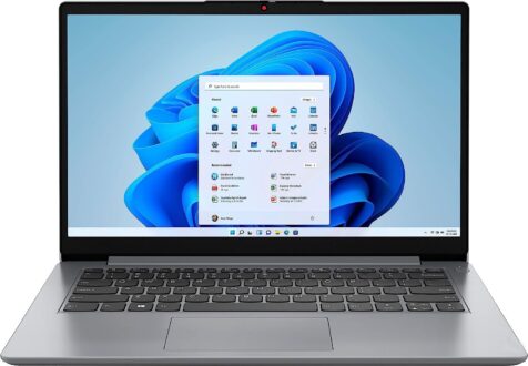 NewLenovo Ideapad 1 Thin Light Laptop, 14.0″ HD Display, 4GB RAM 64GB eMMC, Celeron N4020(up to 2.80 GHz), WiFi 6, Webcam, 10Hr Battery, Windows 11 S, Cloud Grey Ommotech Supported