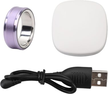 Smart Ring,Purple Waterproof Lightweight Sleep Tracking Wearable Fitness Trackers,Intelligent Health Ring Fitness Tracker for Monitoring Sleeping Fitness Temperature(18)