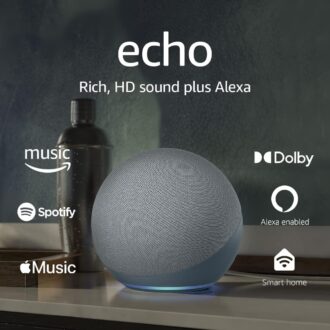 Amazon Echo (4th Gen) | With premium sound, smart home hub, and Alexa | Twilight Blue