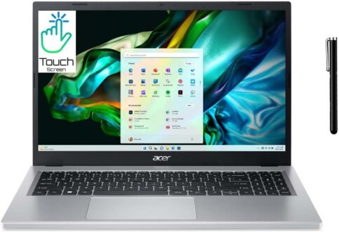 acer Aspire 3 Touch Slim Laptop in Silver Ryzen 5 4-Core up to 4.3GHz 16GB RAM 512GB SSD 15.6in FHD Web Cam WiFi HDMI W11 Pen (A315 – Renewed)
