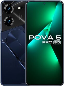 Unlocked Phones Pova 5 Pro Unlocked Cell Phones 8GB+256GB| 6.8″ HD Screen| 13MP+50MP HD Camera | Android 13 | 6800mAH | 5G Dual SIM Smartphone (Blue)