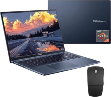 ASUS 2023 Newest Vivobook Laptop, 16″ HD Display, AMD Ryzen 7 5800HS (8 core, Beats i7-1195G7), 12GB RAM, 512GB SSD, AMD Radeon Graphics, WiFi 6, Chiclet Keyboard, USB-A&C, Windows 11 Home