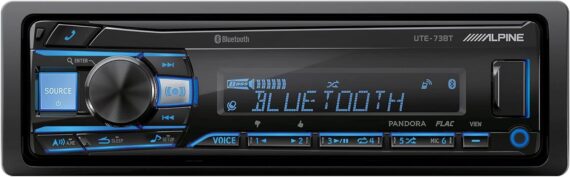 Alpine UTE-73BT Mech-Less Digital Media Receiver with Bluetooth® Wireless Technology