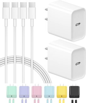 iPhone 15 Charger Fast Charging iPhone 15 Pro Max Charger USB C Charger Block 2-Pack Type C Charger 6FT Cord for iPhone 15/iPhone 15 Pro/iPhone 15 Pro Max,iPad Pro,iPad Mini 6,Android Phones