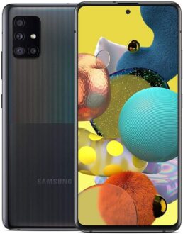 Samsung Galaxy A51 5G | A516U | 128GB | Single SIM | GSM Unlocked | Android Smartphone | Black (Renewed)