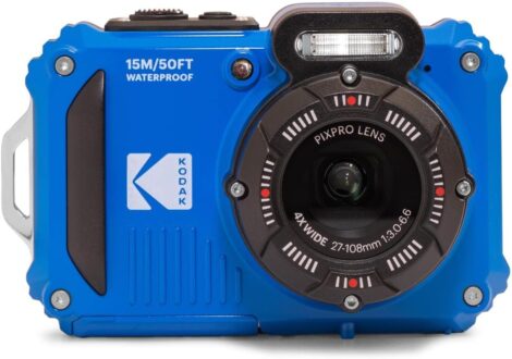 KODAK PIXPRO WPZ2 Rugged Waterproof Shockproof Dustproof WiFi Digital Camera 16MP 4X Optical Zoom 1080P Full HD Video Vlogging Camera 2.7″ LCD (Blue)