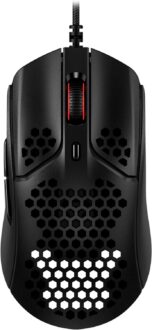 HyperX Pulsefire Haste – Gaming Mouse, Ultra-Lightweight, 59g, Honeycomb Shell, Hex Design, RGB, HyperFlex USB Cable, Up to 16000 DPI, 6 Programmable Buttons,Black