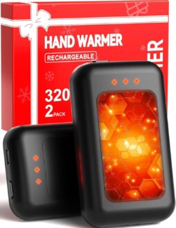 Hand Warmers Rechargeable, 2 Pack 6400mAh Electric Hand Warmer, 16 Hours Lasting, Great for Outdoors, Camping, Gifts for Women Men