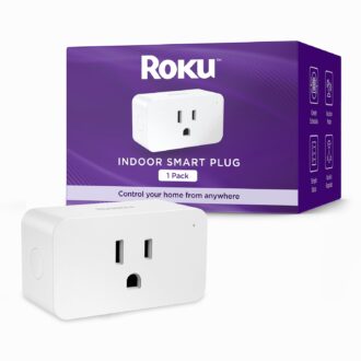Roku Smart Home Indoor Smart Plug, 1-Pack – WiFi Smart Plugs Works with Alexa & Google Assistant, No Hub Required – Custom Scheduling Timer & Multi-Outlet Sync – Easy-to-Setup Smart Home Products