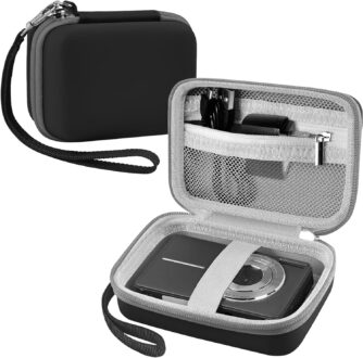 Leayjeen Digital Camera Case Compatible with Lecran/CAMKORY/IWEUKJLO/VAHOIALD/uikicon/jckduhan/akjjhfue FHD 1080P 44MP Point Digital Camera,Compact Digital Camera for Teens and Kids-Black(Case Only)