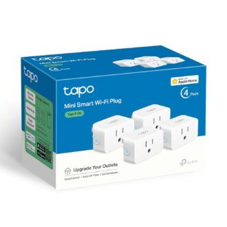 TP-Link Tapo Apple HomeKit Smart Plug Mini, Compact Design, 15A/1800W Max, Super Easy Setup, Works with Siri, Alexa & Google Home, UL Certified, 2.4G Wi-Fi Only, White, Tapo P125(4-Pack)