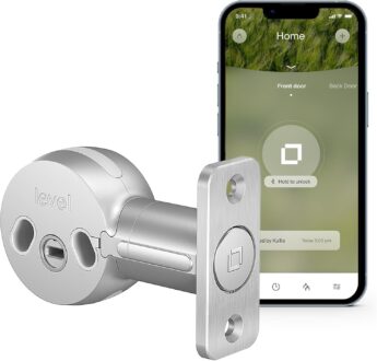 Level Bolt Smart Deadbolt Lock – Convert Your Existing Door Lock Into a Smart Lock for Keyless Lock Entry, App-Enabled Bluetooth Lock with Smartphone Access – Works with iOS, Android and Apple HomeKit