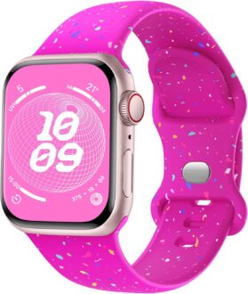 Sport Band Compatible with Apple Watch Band 38mm 40mm 41mm 42mm 44mm 45mm 49mm for Women Men, Recycled Plastic Soft Silicone Strap for iWatch Series 9 8 7 6 5 4 3 2 1 Ultra SE