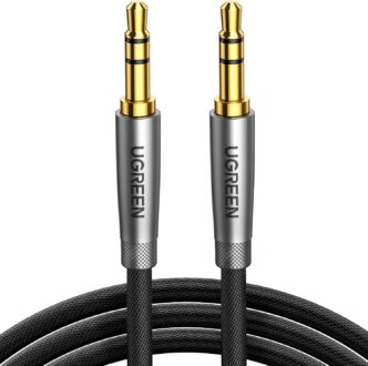 UGREEN 3.5mm Audio Cable Nylon Braided Aux Cord Male to Male Stereo Hi-Fi Sound for Headphones Car Home Stereos Speakers Tablets Compatible with iPhone iPad iPod Echo More 16FT