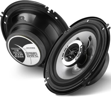 6in 2-Way Coaxial Vehicle Speakers, Peak 400W (100W RMS) Car Audio Coaxial Speakers, Universal Car Stereo Speaker Car Door Speaker Replace, Auxiliary Coaxial Speaker W/Wire & Cover (Pair)