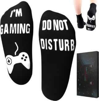 Do Not Disturb I’m Gaming Socks,Fathers Day Dad Gifts For Men,Gamer Socks Gift For Teenage Boys,Gifts For Son,Men,Dad,Husband