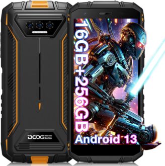DOOGEE S41 MAX Rugged Smartphone 2024, 16GB + 256GB/SD 1TB Rugged Phone Android 13, 6300mAh Rugged Cell Phone, 5.5″ HD+ Display, IP68 Waterproof Outdoor Military Grade 4G Mobile phone, NFC/WiFi/OTG
