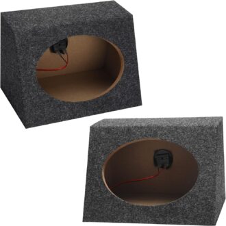 2 Pieces Angled Style Car Audio Speaker Box 6 x 9 Inch Car Audio Enclosures Sturdy Constructed Truck Speaker Box for Home Vehicle Car Subwoofer Sound Supplies