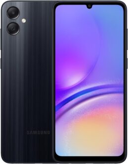 Samsung Galaxy A05 (SM-A055F/DS), 128GB 4GB RAM, Dual SIM, Factory Unlocked GSM, International Version (Case Bundle) (Black)