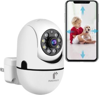 2k Plug in Cameras for Home Security – 3MP Indoor Camera Wireless with Phone APP, 360° View 2.4G WiFi Baby Pet Camera, Motion Detection, Auto Tracking, Dual-Way Talk, Pan Tile Color Night Vision