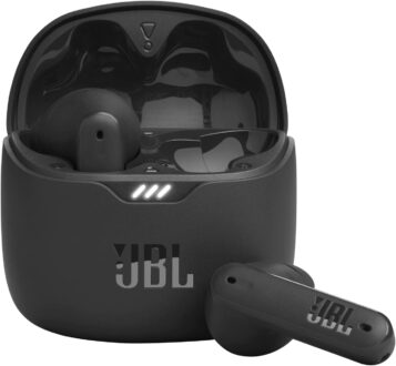 JBL Tune Flex – True Wireless Noise Cancelling Earbuds (Black), Small