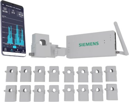 SIEMENS Smart Home Energy Monitor with 16-50Amp Circuit Level Sensors and 2-200Amp Main Sensors for Real Time Electricity Monitoring and Metering
