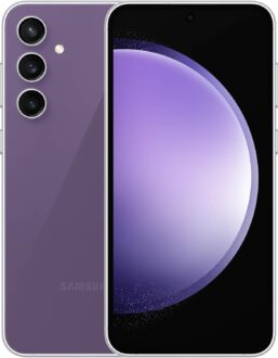 SAMSUNG Galaxy S23 FE AI Phone, 128GB Unlocked Android Smartphone, Long Battery Life, Premium Processor, Tough Gorilla Glass Display, Hi-Res 50MP Camera, US Version, 2023, Purple