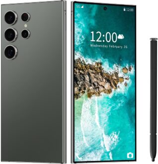 MMY I24 Ultra 5G Unlocked Smartphone,6GB+256GB Fully Unlocked Cell Phone for Android 13, 6.8″ Unlocked Cell Phone, 6800mAh, 48MP+108MP Dual Camera/Dual SIM/Fingerprint Lock/Face (Green)