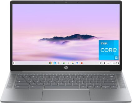 HP Chromebook Plus 14 inch Laptop, FHD Display, Intel Core i3-N305, 8 GB RAM, 128 GB UFS, Intel UHD Graphics, Chrome OS 14a-nf0050nr (2024)
