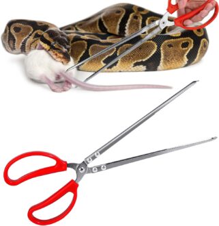 Snake Feeding Tongs,15 Inch Reptile Feeding Tongs,Extra Long Large Tweezers for Corn Ball Python Accessories,Bearded Dragon Reptile Gecko Tank Accessories Terrarium Supplies