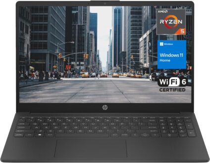 HP 2023 Newest Laptop, 15.6″ FHD Display, AMD Ryzen 5 7530U Processor (Beats i7-1165G7), 32GB RAM, 1TB SSD, Webcam, HDMI, Wi-Fi 6, Windows 11 Home, Black, KKE Accessories
