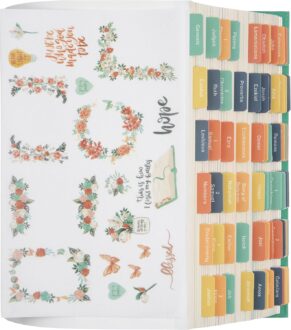 BLIEVE- Bible Tabs with Stickers Included, laminated Bible Tabs for Women and Men, Bible Accessories and Bible Study Supplies, Bible Book Tabs and Sticker Labels for Bible Journaling Gifts (Vintage)