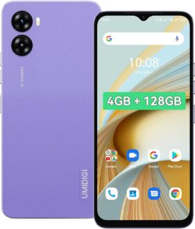 UMIDIGI G3 Plus Android 13 Unlocked Cell Phone Support Global Band Dual Sim 4G LTE, 4GB+128GB Expandable 1TB with Unisoc T606, 6.52 inch HD, 16MB+8MB Al Camera Night Mode, 5150mAh GSM Unlocked Phone